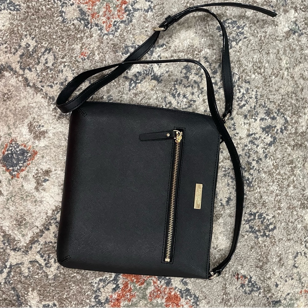 Kate Spade black leather satchel